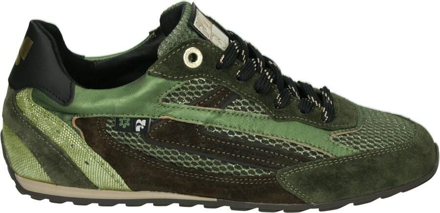 Floris van Bommel Sfw-10150 Illvi Sneakers Suède Dames Donkergroen