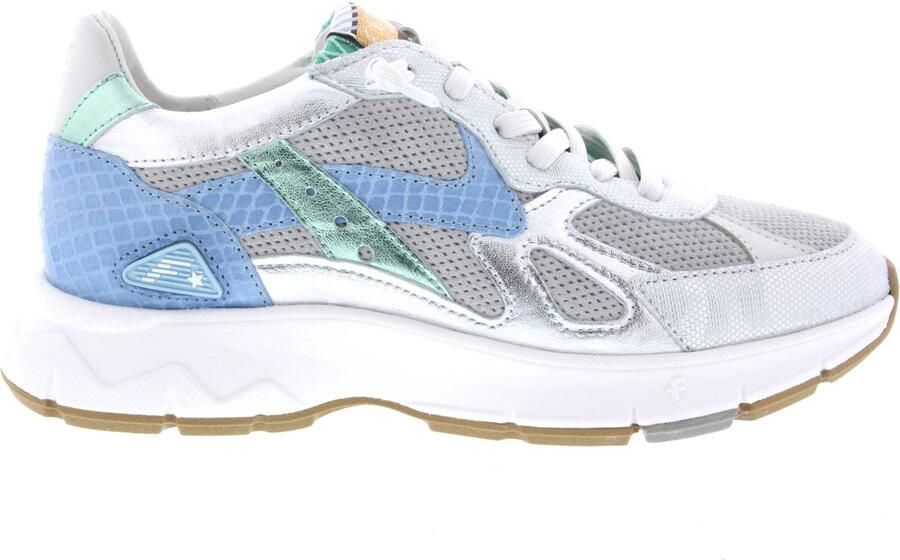 FLORIS VAN BOMMEL Lage Sneakers Dames Sfw-10152 Daysi Maat: 40 Materiaal: Textiel Kleur: Zilver