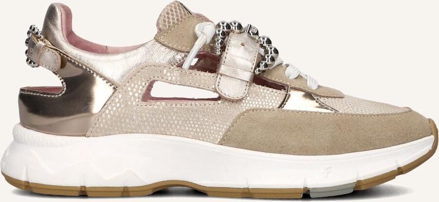 FLORIS VAN BOMMEL Lage Sneakers Dames Sfw-10155 Daysi Maat: 43 Materiaal: Nubuck Kleur: Goudkleurig - Foto 4