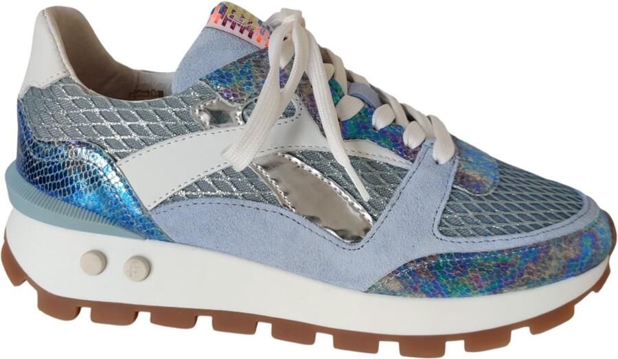 Floris van Bommel Sfw-10157 Blokki Sneakers Suède Dames Blauw