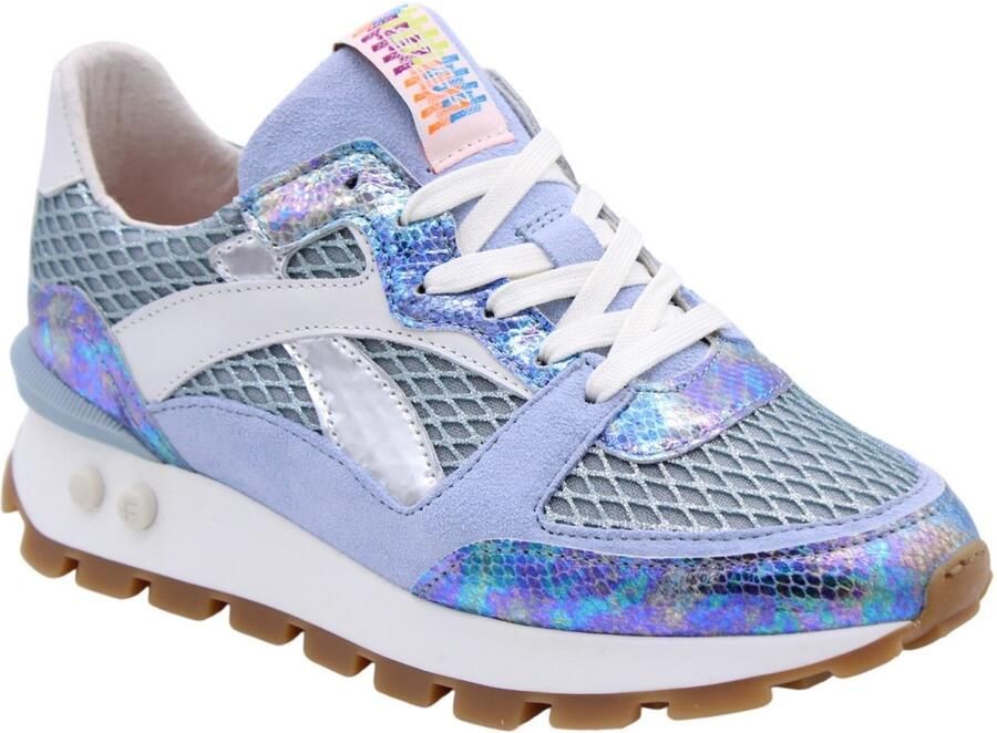 FLORIS VAN BOMMEL Lage Sneakers Dames Sfw-10157 Blokki Maat: 42 Materiaal: Suède Kleur: Blauw - Foto 4