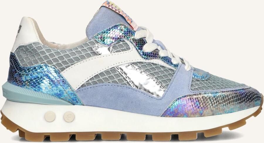 FLORIS VAN BOMMEL Lage Sneakers Dames Sfw-10157 Blokki Suède Blauw - Foto 7