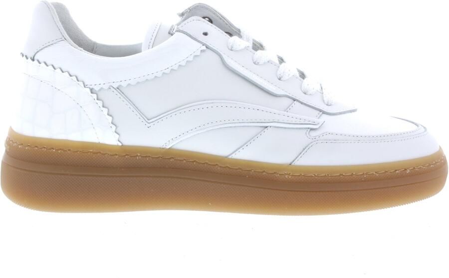 FLORIS VAN BOMMEL Lage Sneakers Dames Sfw-10158 Fygi Maat: 39 Materiaal: Leer Kleur: Wit