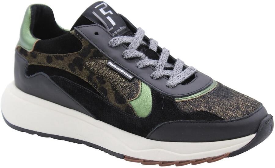 FLORIS VAN BOMMEL Lage Sneakers Dames Sfw-10159 Suvi Maat: 38 Materiaal: Textiel Kleur: Zwart