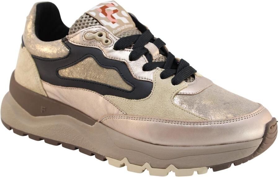 Floris van Bommel Sneakers laag 'Treni 01' camel goud zwart - Foto 4