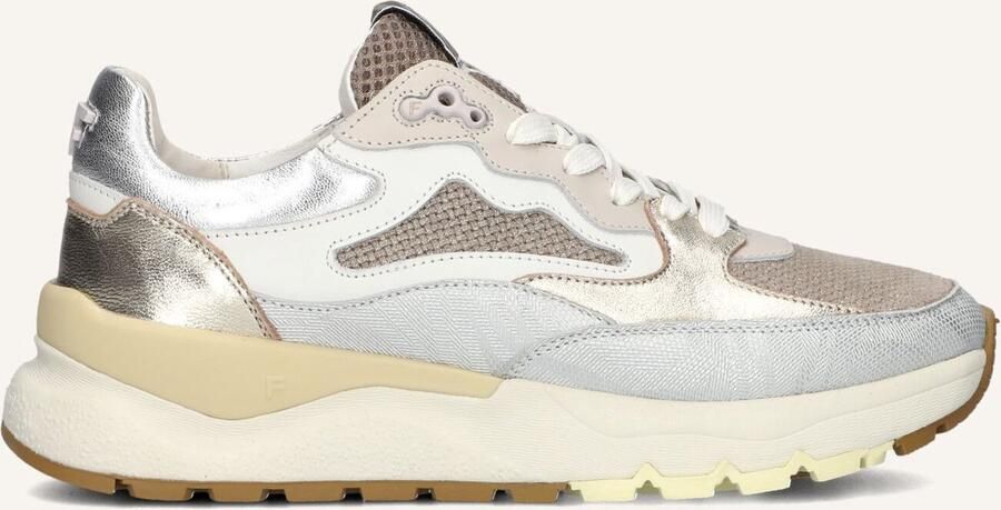 FLORIS VAN BOMMEL Lage Sneakers Dames Sfw-10163 Treni Maat: 42 Materiaal: Leer Kleur: Zilver