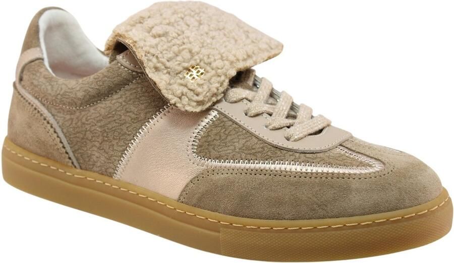 FLORIS VAN BOMMEL Lage Sneakers Dames Sfw-10166 Minni Textiel Beige - Foto 5