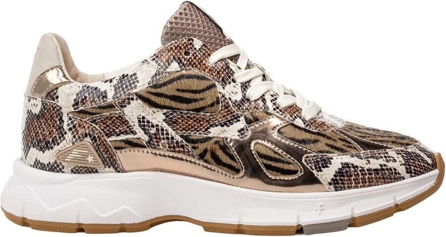 Floris van Bommel Sfw-10167 Daysi Sneakers Leer Dames Bruin