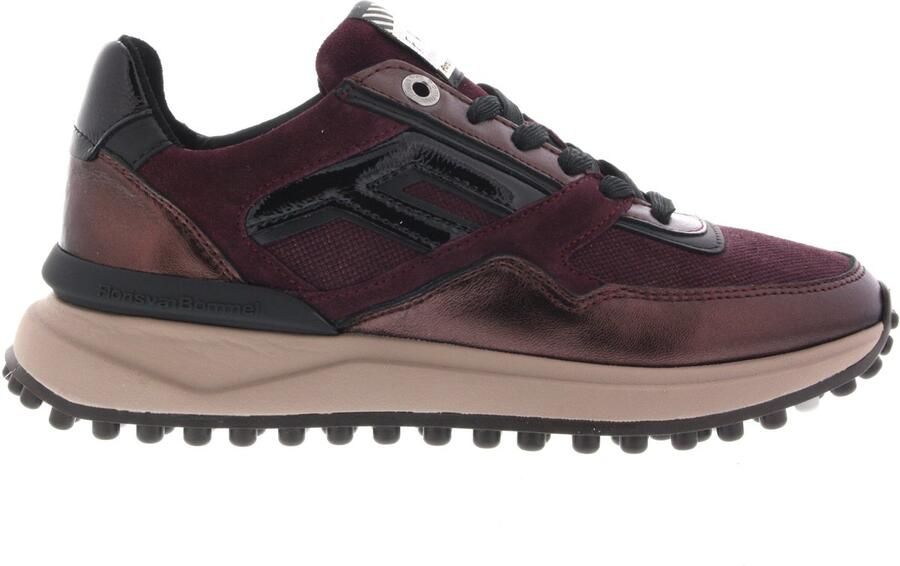 FLORIS VAN BOMMEL Lage Sneakers Dames Sfw-10170 Noppi Maat: 39 5 Materiaal: Textiel Kleur: Rood