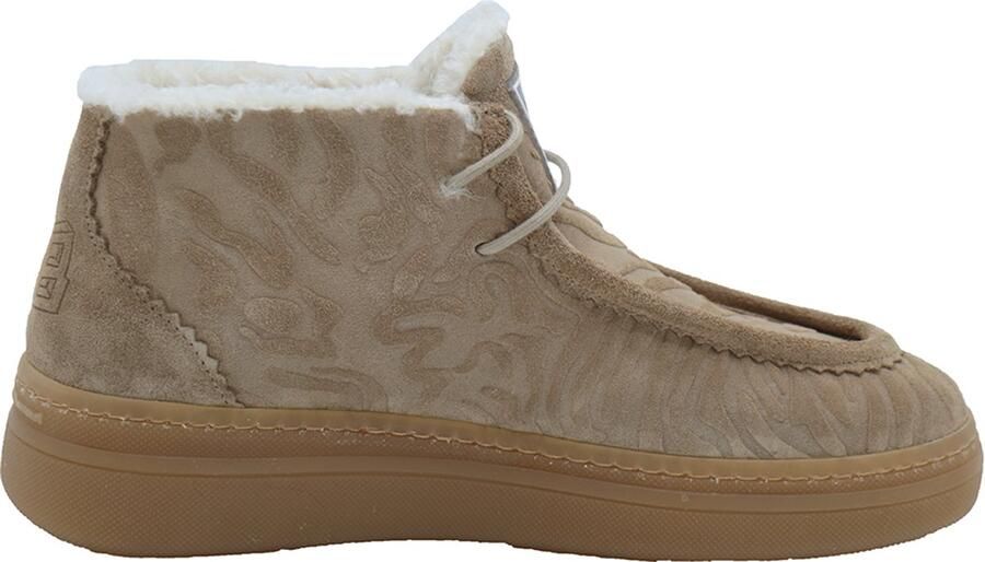 FLORIS VAN BOMMEL Hoge Sneakers Dames Sfw-10179 Fygi Maat: 41 Materiaal: Suède Kleur: Beige