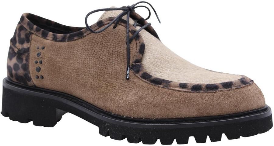 FLORIS VAN BOMMEL Veterschoenen Dames Sfw-30036 Selsi Maat: 38 Materiaal: Suède Kleur: Taupe - Foto 2