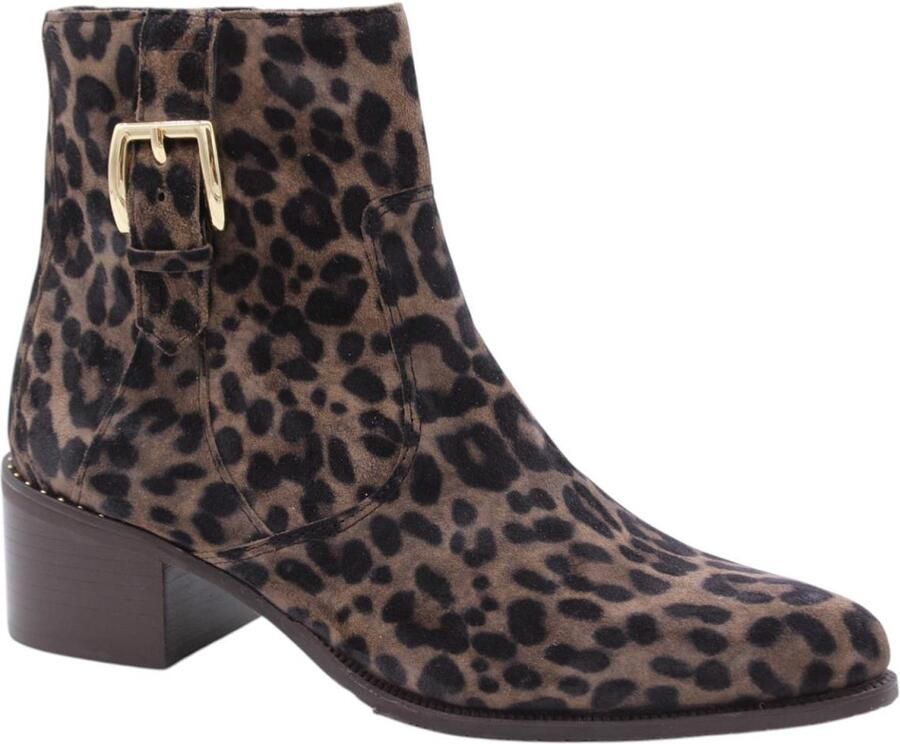 FLORIS VAN BOMMEL Enkellaarsjes Dames Sfw-50065 Evi Maat: 41 Materiaal: Suède Kleur: Bruin - Foto 3