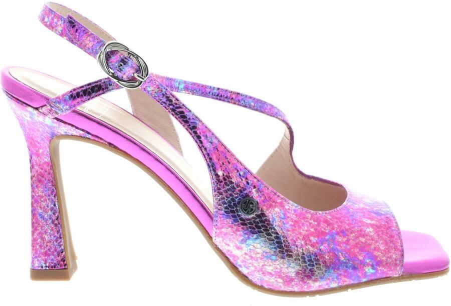 FLORIS VAN BOMMEL Sandalen met Hak Dames Sfw-90065 Tami Maat: 39 Materiaal: Leer Kleur: Roze - Foto 6