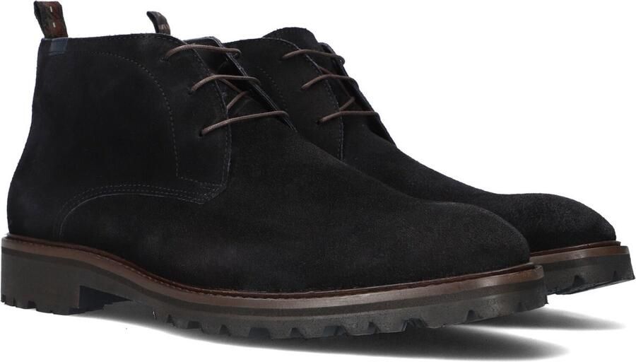 Floris van Bommel STURDI 01.14 Volwassenen Heren sneakers Heren veterschoenVrije tijd half-hoog Zwart - Foto 4