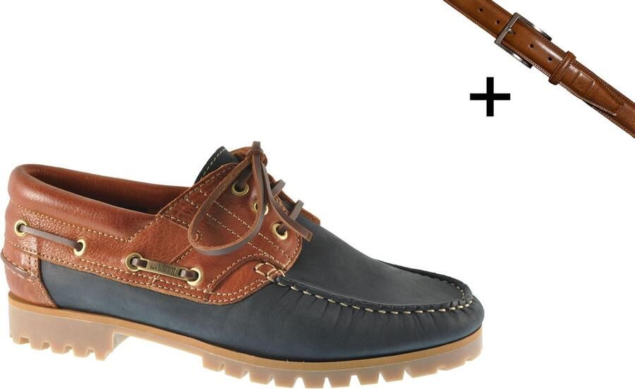 Floris van Bommel Van Bommel 10470 Sportieve veterschoen men (10+) bluebeige 11 darkblue Leer - Foto 12