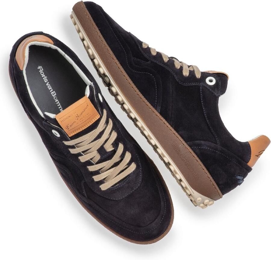 FLORIS VAN BOMMEL Lage sneakers Heren Sfm-10160 Maat: 44 Materiaal: Suède Kleur: Blauw