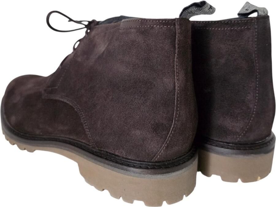 Floris van Bommel 01.36 suède veterboots met profielzool donkerbruin - Foto 9