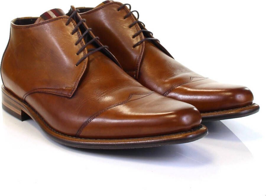 Floris van bommel 50007 De Marser 01.11 Cognac H-Wijdte Veter boots