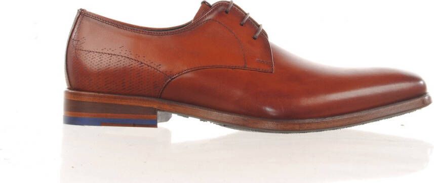 Floris van bommel 30300 De Stijler 29.00 Dark Cognac H-Wijdte Veterschoenen