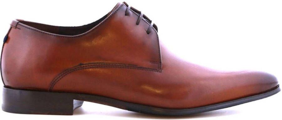 Floris van bommel 30217 Gilli 02.00 Dark Cognac G+ Wijdte Veterschoenen