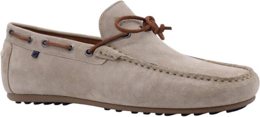 Floris van Bommel Minni 04.02 suède sneakers met panterprint taupe - Foto 8