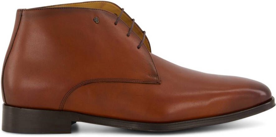 Van bommel Matra Leather 02.00 Dark Cognac I-Wijdte Veter boots