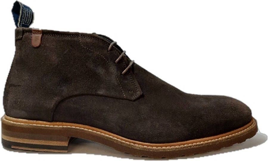 Floris van Bommel Nette Veterboot SFM 50117 21 01 Donkerbruin Suède 8½ 42½