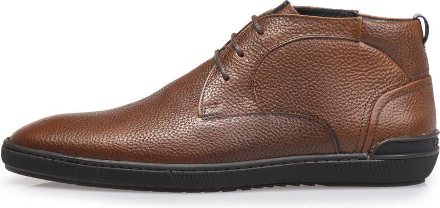 Floris van Bommel DE SCOOPER 02.19 Volwassenen Heren sneakersHeren veterschoenVrije tijd half-hoog Cognac - Foto 3