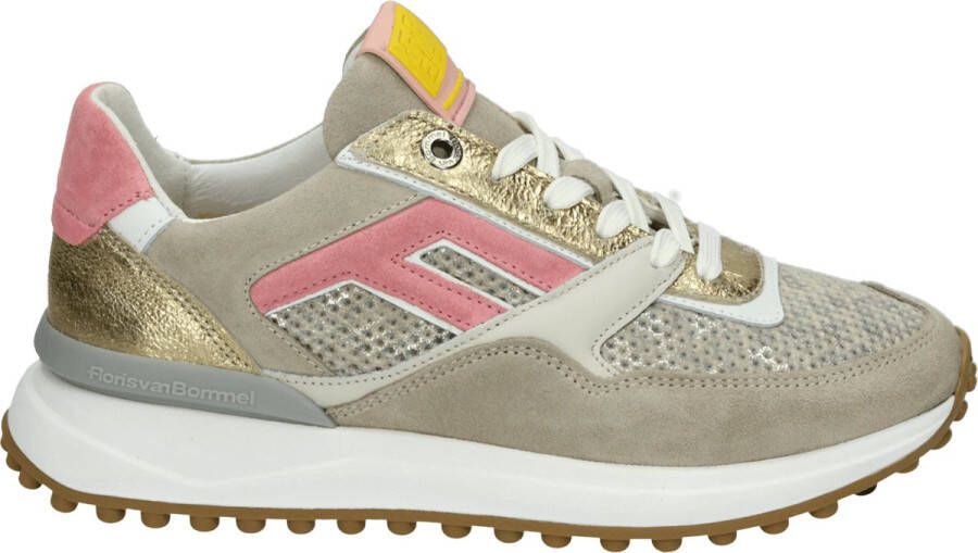 FLORIS VAN BOMMEL Lage Sneakers Dames Sfw-10128 Maat: 38 5 Materiaal: Lakleer Kleur: Goud