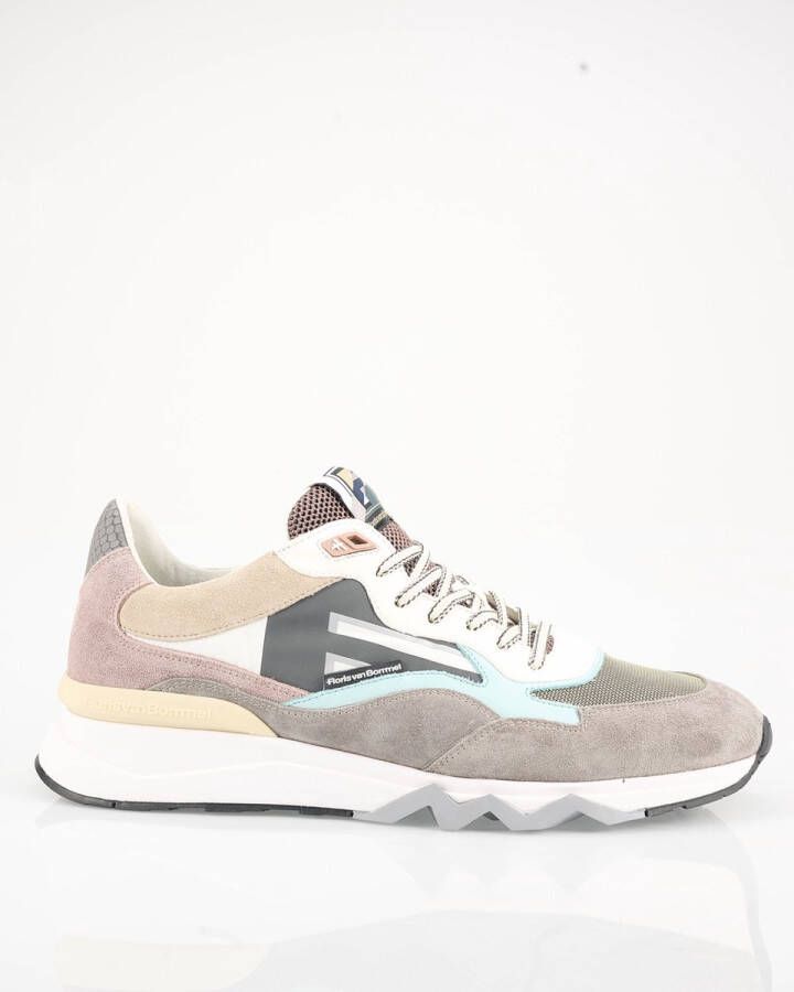 Floris van Bommel Sfm-10136 De Zager Sneakers Leer Heren Taupe