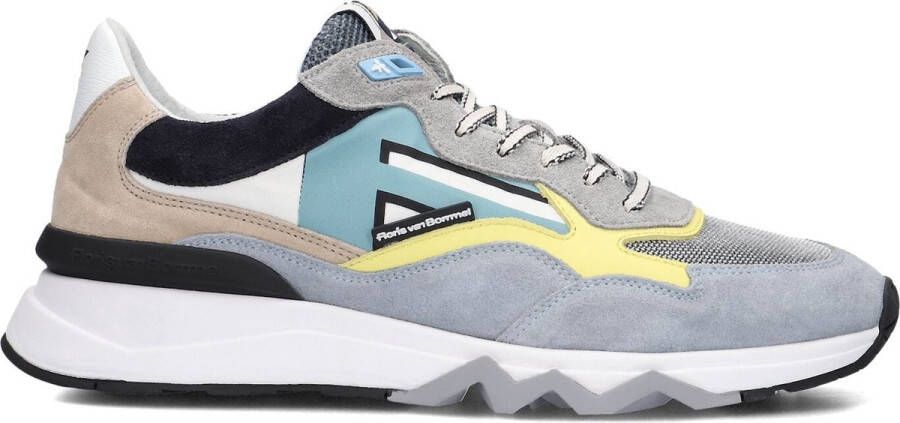 FLORIS VAN BOMMEL Lage Sneakers Heren Sfm-10136 De Zager Maat: 39⅓ Materiaal: Leer Kleur: Blauw