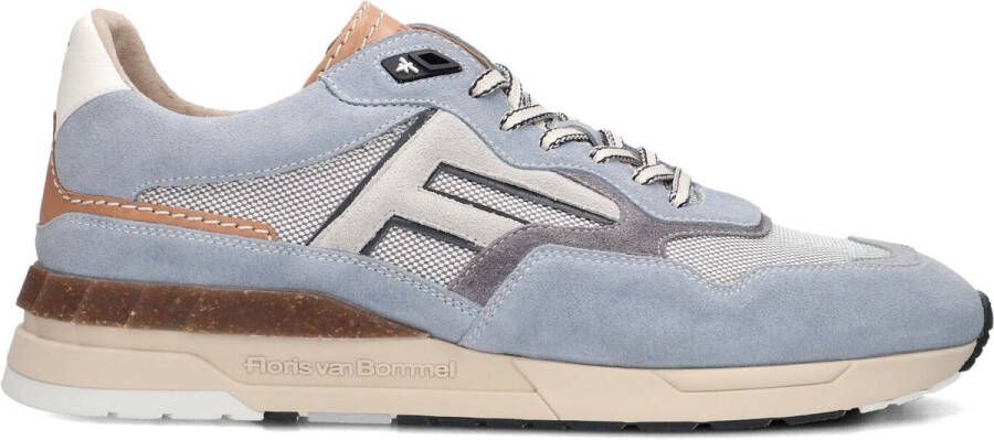 FLORIS VAN BOMMEL Lage Sneakers Heren Sfm-10153 De Runner Maat: 43⅓ Materiaal: Leer Kleur: Blauw