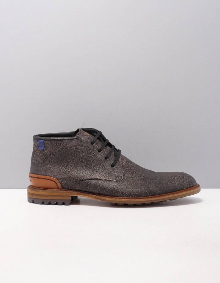 Floris van Floris van Bommel van Floris van Bommel Veterboots Heren Boots Laarzen Herenschoenen Suède SFM-50085 Cognac - Foto 6