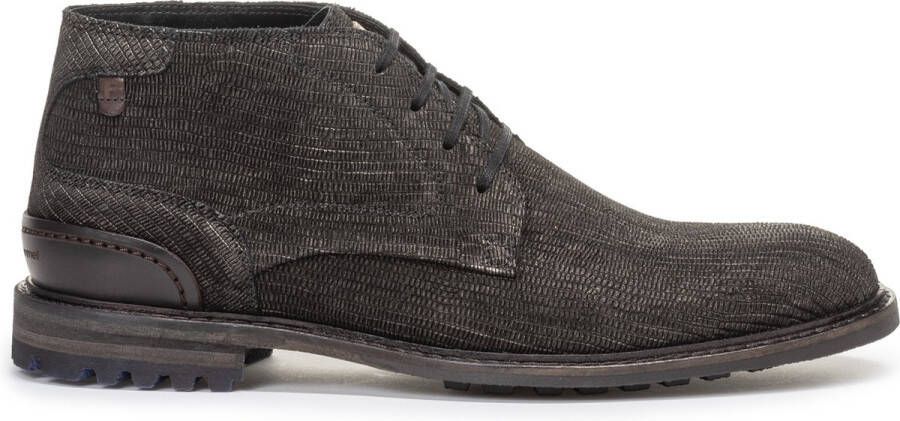 Floris van Bommel CREPI~11.28~~~~~~~~~~~~~~~~~~~ Vrije tijd half-hoogHeren veterschoenHeren sneakers Zwart - Foto 2