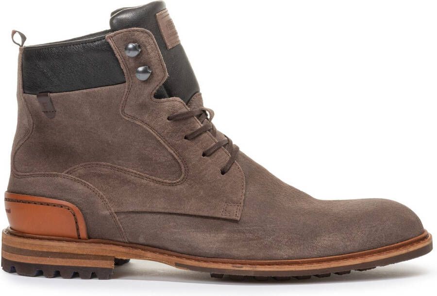 Floris van Bommel Elegante Leren Enkellaars Epinois Gray Heren