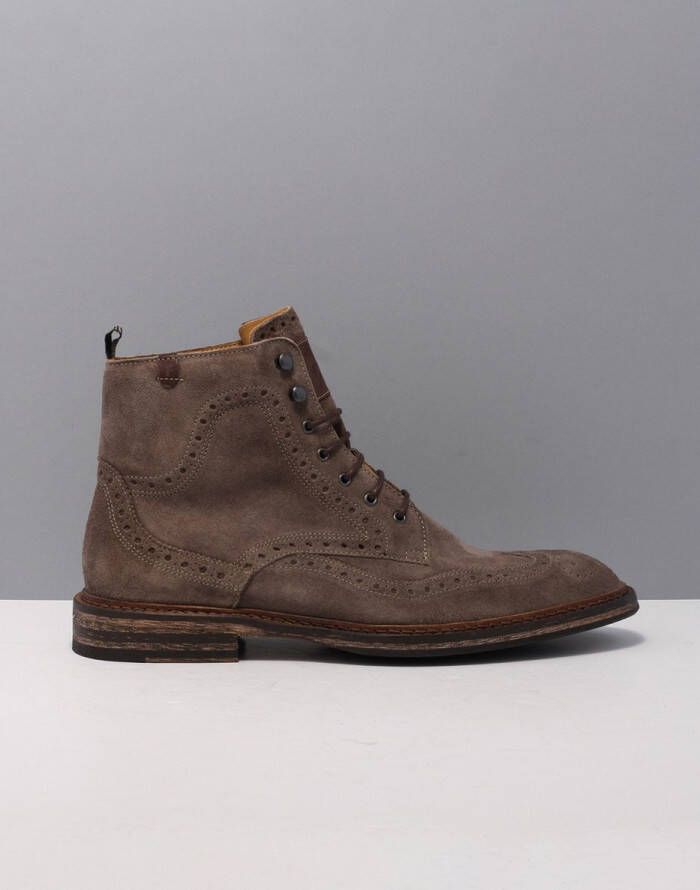 FLORIS VAN BOMMEL Veterboots Heren Sfm-80035 Maat: 40⅔ Materiaal: Suède Kleur: Taupe - Foto 3