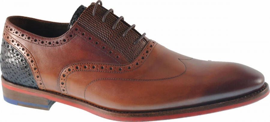 Floris van Bommel SFM Veterschoenen Cognac Heren