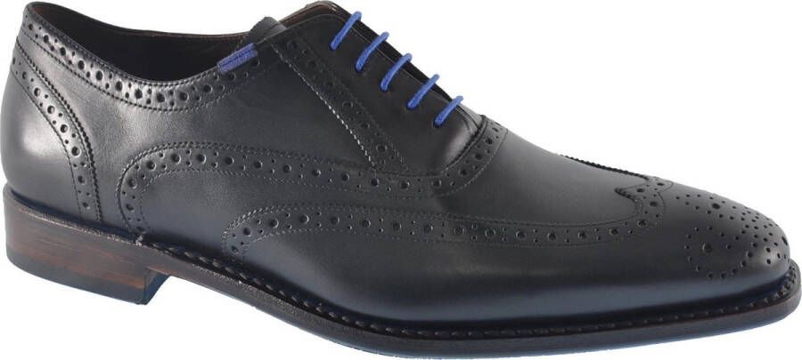 Floris van bommel De Loper SFM-30248 10-01 Black Calf H-Wijdte Veterschoenen