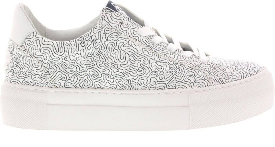 Floris van Bommel Sfw-10059 Lage sneakers Leren Sneaker Dames Ecru