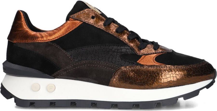 FLORIS VAN BOMMEL Lage Sneakers Dames Sfw-10098 Blokki Maat: 35 Materiaal: Suède Kleur: Brons