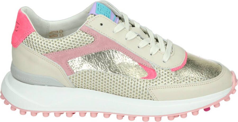 Floris van Floris van Bommel van Floris van Bommel Sneakers Dames Lage sneakers Damesschoenen Leer SFW-10099 mesh Beige combi - Foto 7