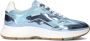 FLORIS VAN BOMMEL Lage Sneakers Dames Sfw-10101 Maat: 39 5 Materiaal: Leer Kleur: Blauw - Thumbnail 2