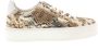 Floris van Floris van Bommel van Floris van Bommel Sneakers Dames Lage sneakers Damesschoenen Leer SFW-10106 print Slangenprint Goud - Thumbnail 9