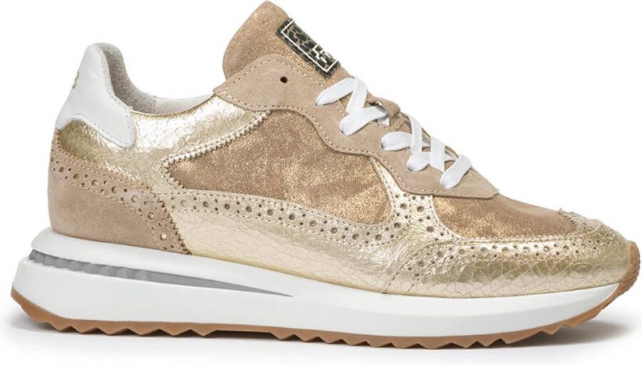 Floris van Bommel Sneakers Dames Lage sneakers Damesschoenen Leer SFW-10109 Goud - Foto 2