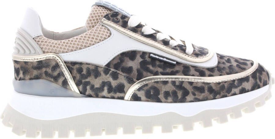 Floris van Bommel Sfw-10131 Sneakers Leer Dames Taupe