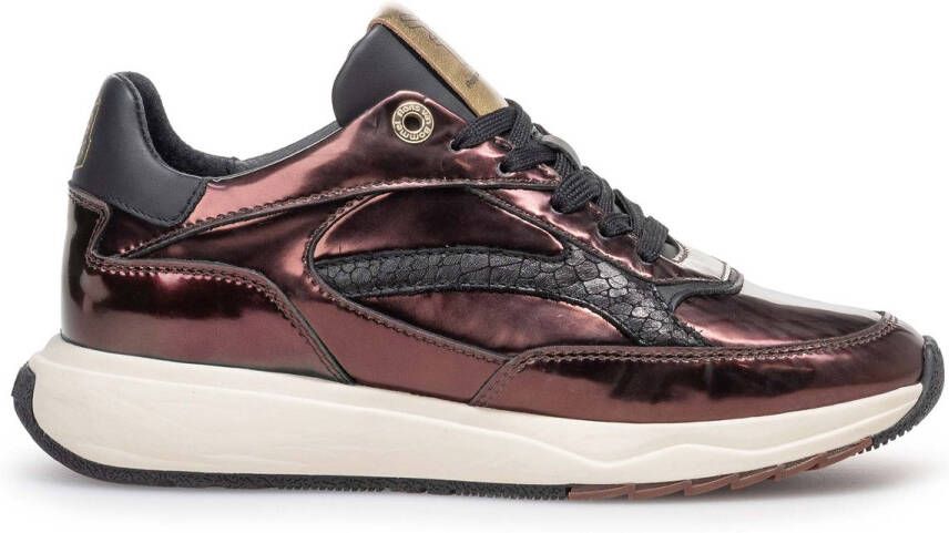 FLORIS VAN BOMMEL Lage Sneakers Dames Sfw-10138 Suvi Maat: 38 Materiaal: Lakleer Kleur: Bruin