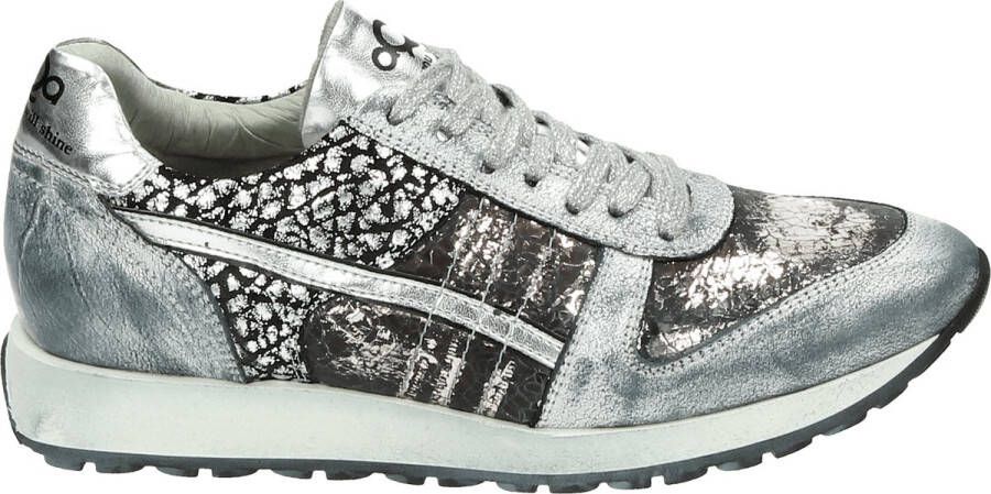 FLORIS VAN BOMMEL Lage Sneakers Dames Sfw-10138 Suvi Maat: 39 Materiaal: Leer Kleur: Zilverkleurig