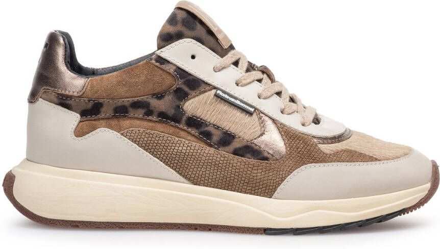 FLORIS VAN BOMMEL Lage Sneakers Dames Sfw-10159 Suvi Maat: 37 5 Materiaal: Leer Kleur: Beige