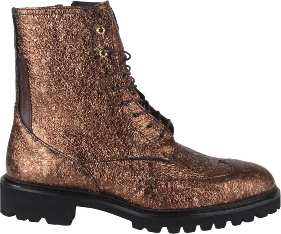 Floris van Bommel SFW-50050-92-01 dames veterboots sportief metallic