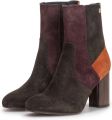 FLORIS VAN BOMMEL Enkellaarsjes Dames Sfw-50075 Kaci Suède Bruin - Bruin